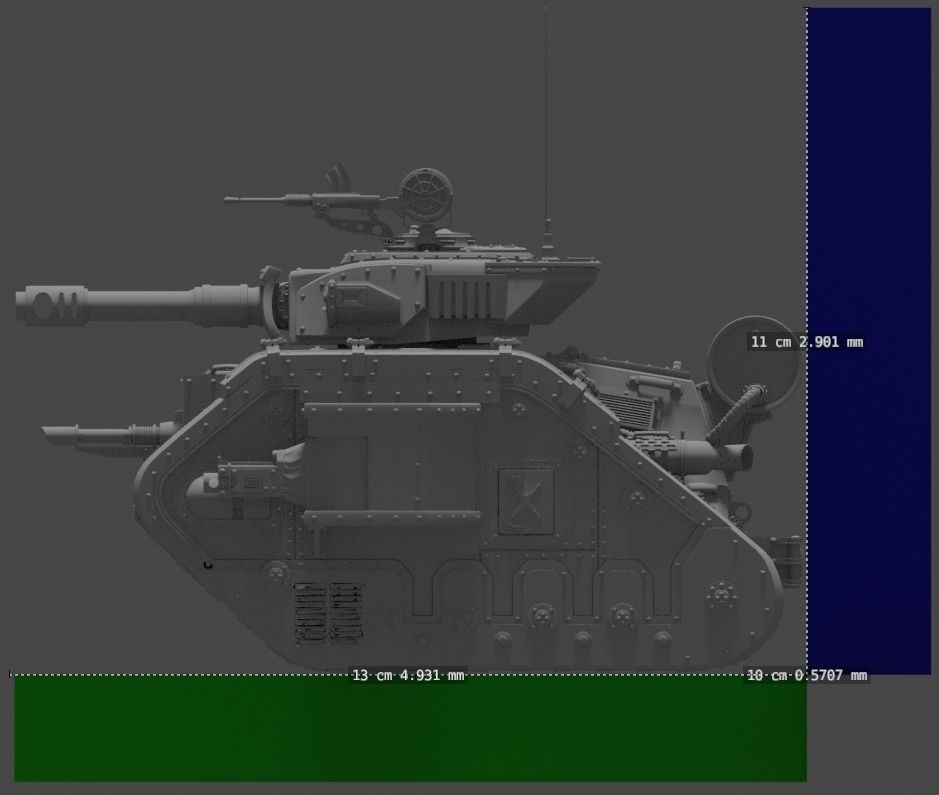 Custom leman russ imperial guard main battle tank 3D model_2