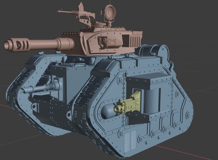 Custom leman russ imperial guard main battle tank 3D model_16