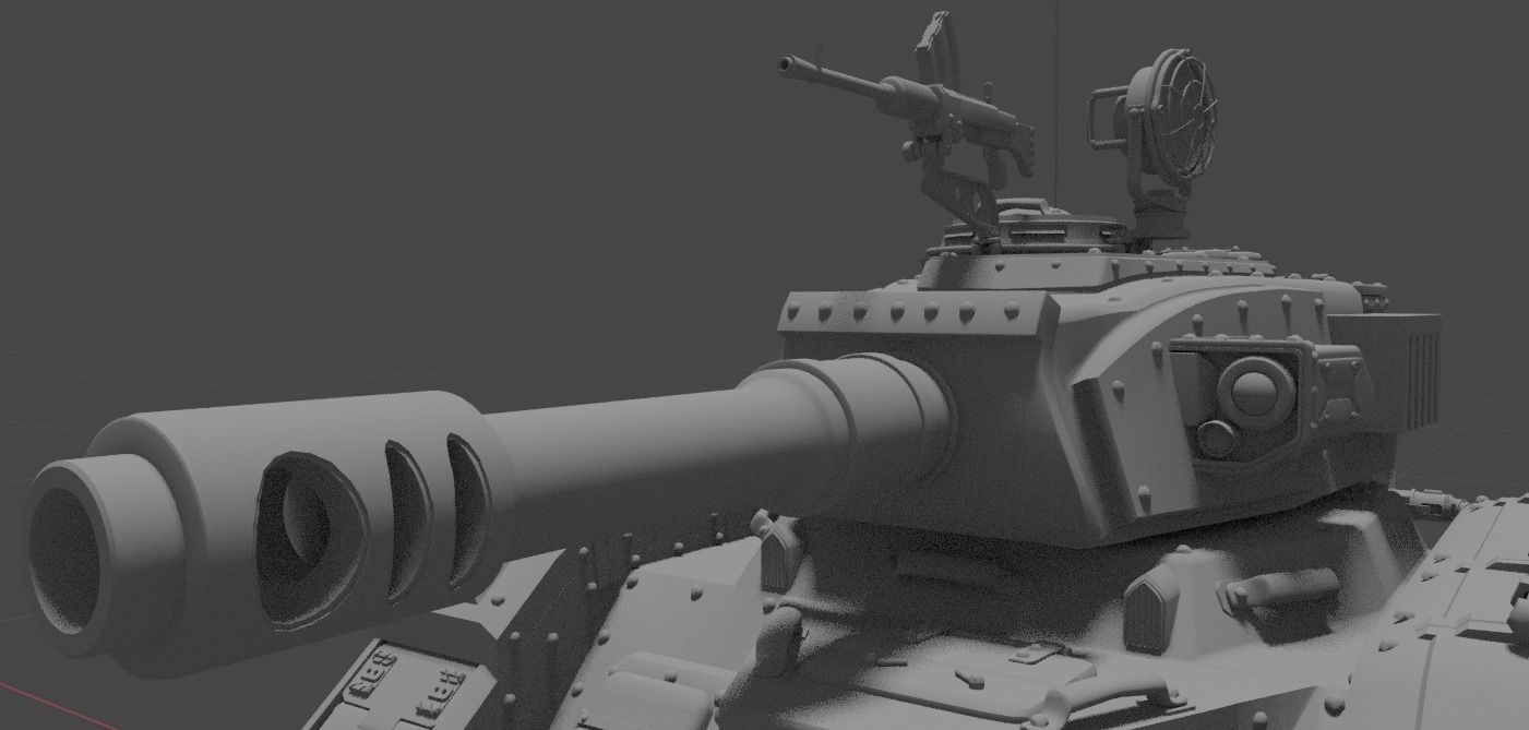 Custom leman russ imperial guard main battle tank 3D model_8