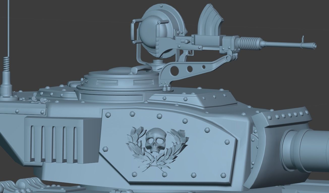 Custom leman russ imperial guard main battle tank 3D model_10