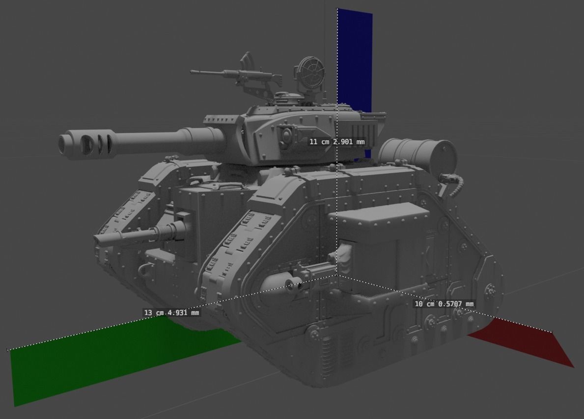 Custom leman russ imperial guard main battle tank 3D model_1