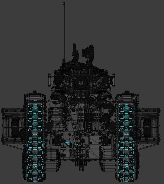 Custom leman russ imperial guard main battle tank 3D model_18