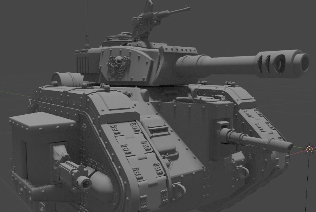 Custom leman russ imperial guard main battle tank 3D model_6