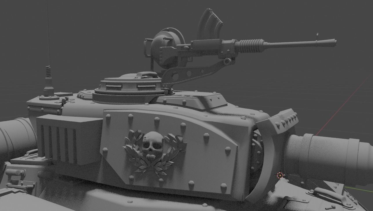 Custom leman russ imperial guard main battle tank 3D model_7