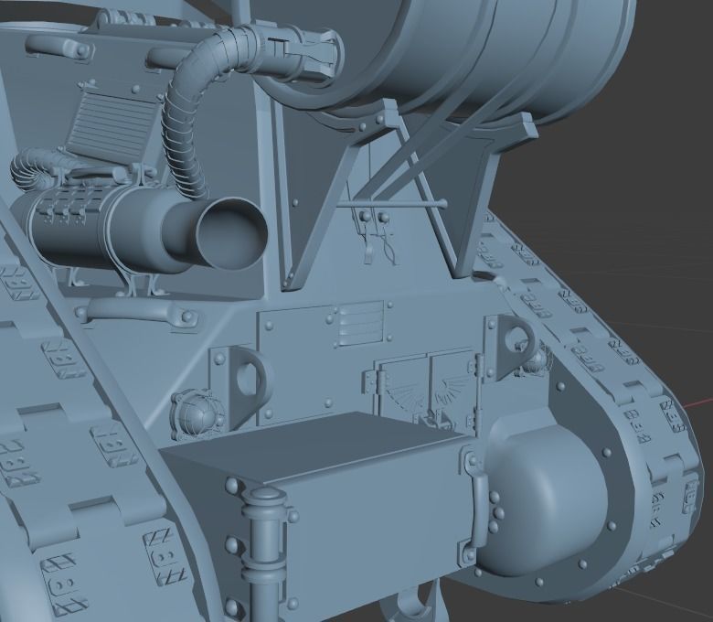 Custom leman russ imperial guard main battle tank 3D model_13