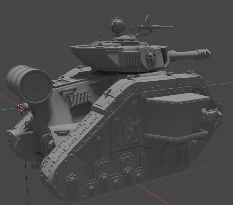 Custom leman russ imperial guard main battle tank 3D model_5