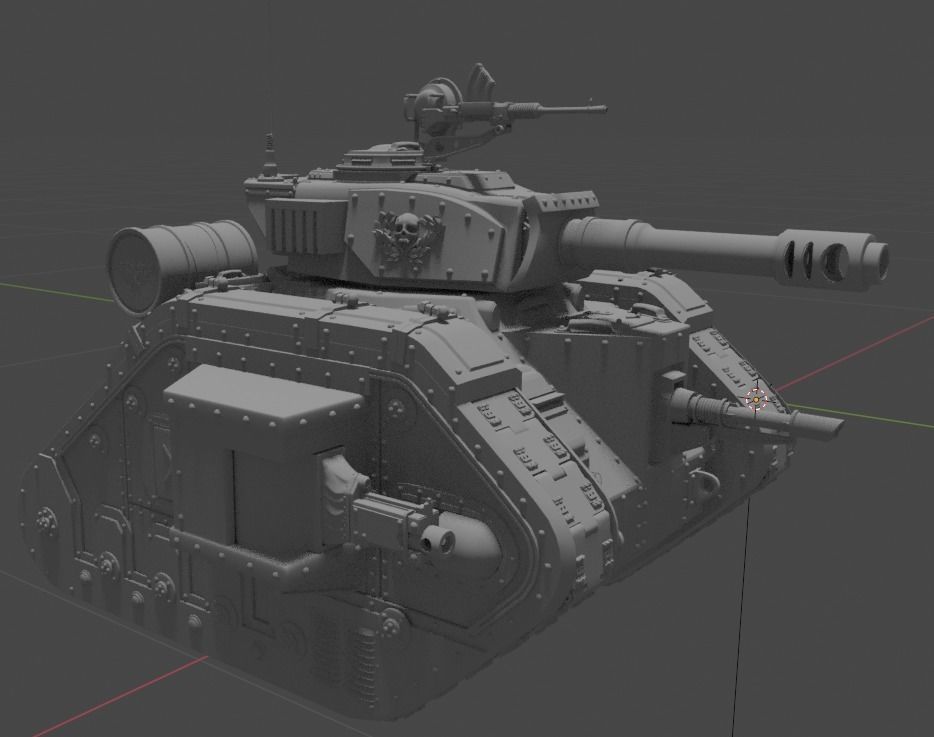 Custom leman russ imperial guard main battle tank 3D model_9
