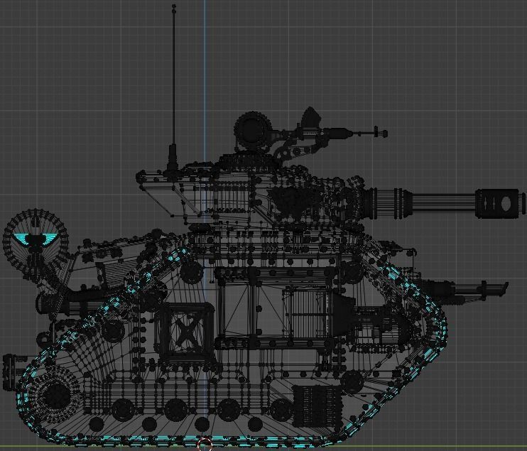 Custom leman russ imperial guard main battle tank 3D model_17