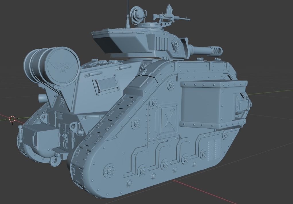 Custom leman russ imperial guard main battle tank 3D model_14
