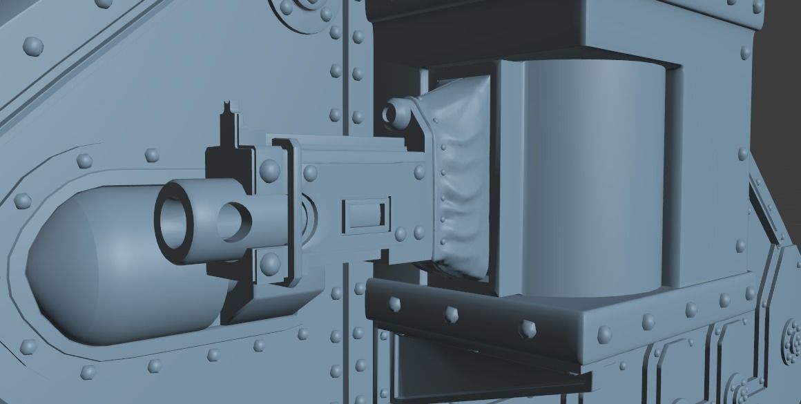 Custom leman russ imperial guard main battle tank 3D model_12