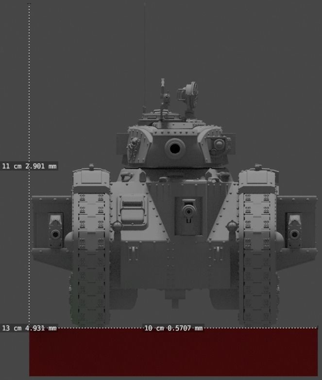 Custom leman russ imperial guard main battle tank 3D model_3