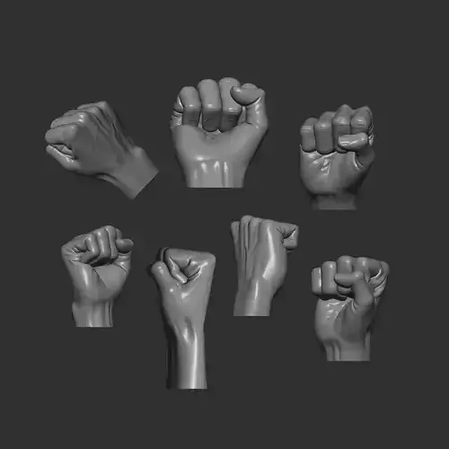 male punch pose  3D model 3D model