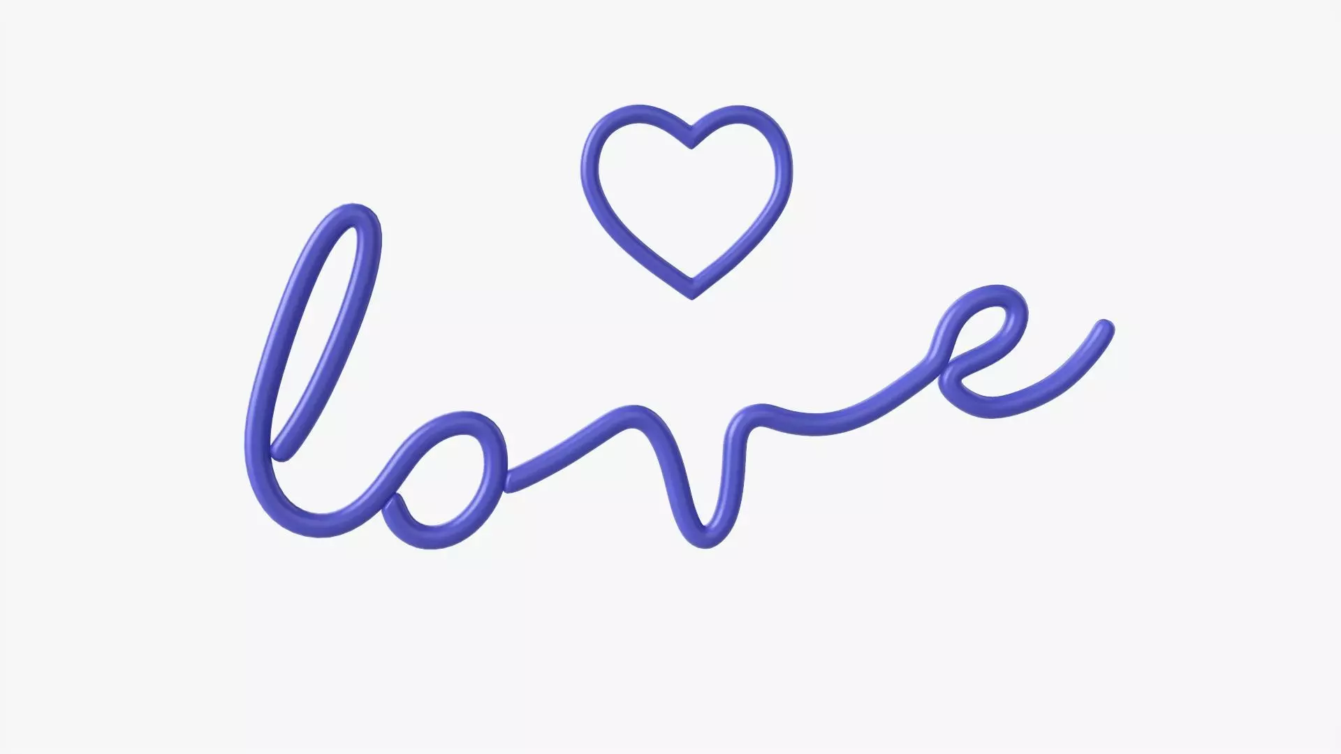 Neon led light sign 03 3D model_0