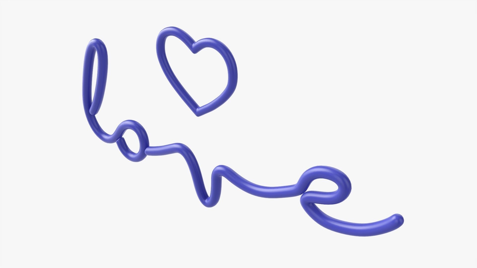 Neon led light sign 03 3D model_2