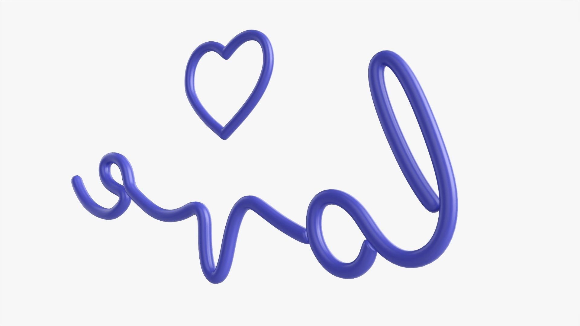 Neon led light sign 03 3D model_1