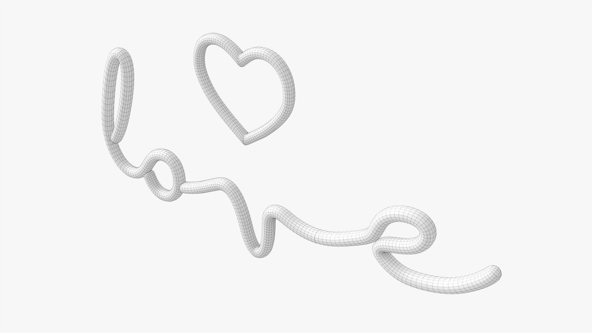 Neon led light sign 03 3D model_5