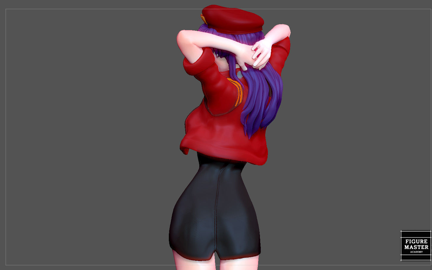 MISATO KATSURAGI UNIFORM VERSION EVANGELION ANIME GIRL CHARACTER 3D print model_15