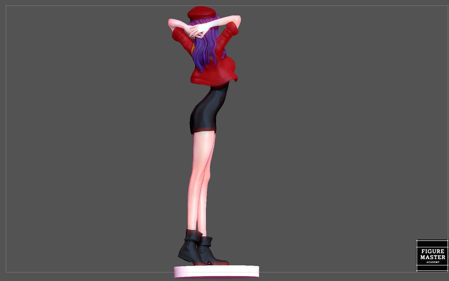 MISATO KATSURAGI UNIFORM VERSION EVANGELION ANIME GIRL CHARACTER 3D print model_11