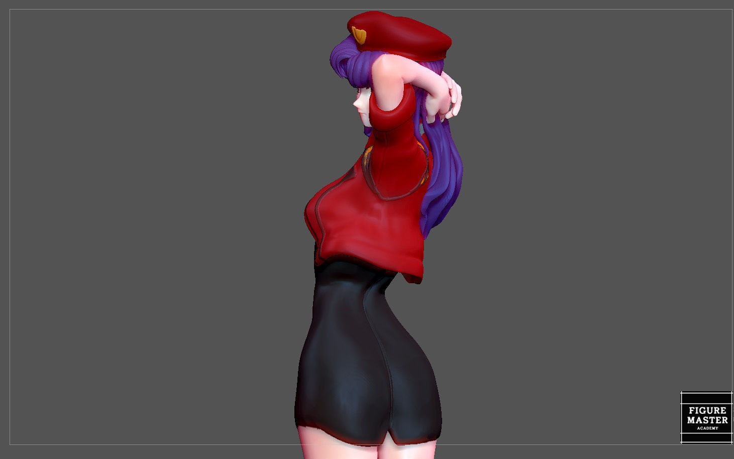 MISATO KATSURAGI UNIFORM VERSION EVANGELION ANIME GIRL CHARACTER 3D print model_14
