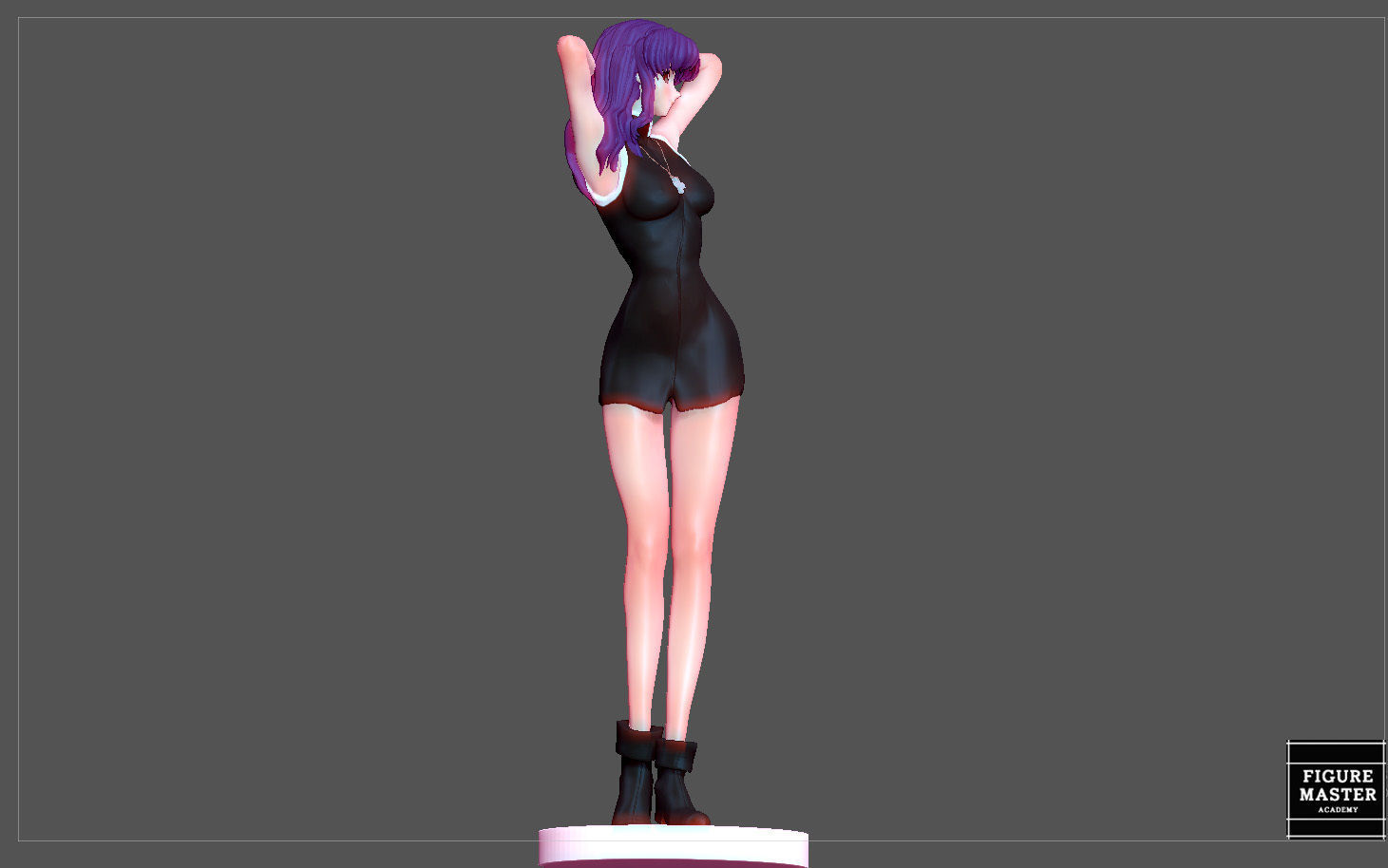 MISATO KATSURAGI UNIFORM VERSION EVANGELION ANIME GIRL CHARACTER 3D print model_33