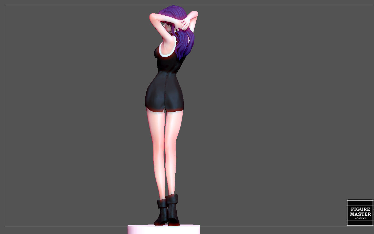 MISATO KATSURAGI UNIFORM VERSION EVANGELION ANIME GIRL CHARACTER 3D print model_35