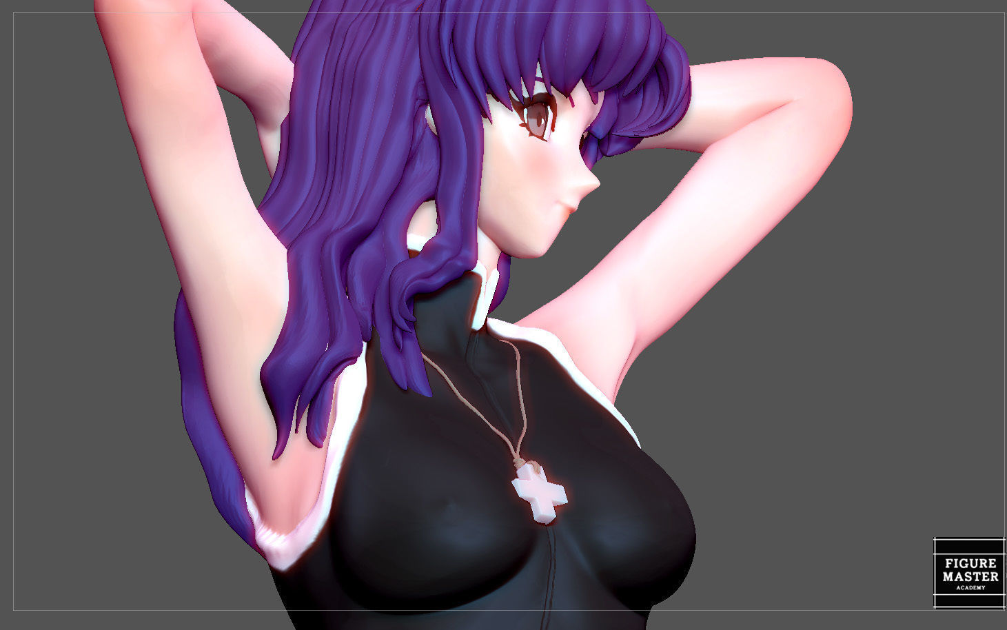 MISATO KATSURAGI UNIFORM VERSION EVANGELION ANIME GIRL CHARACTER 3D print model_40