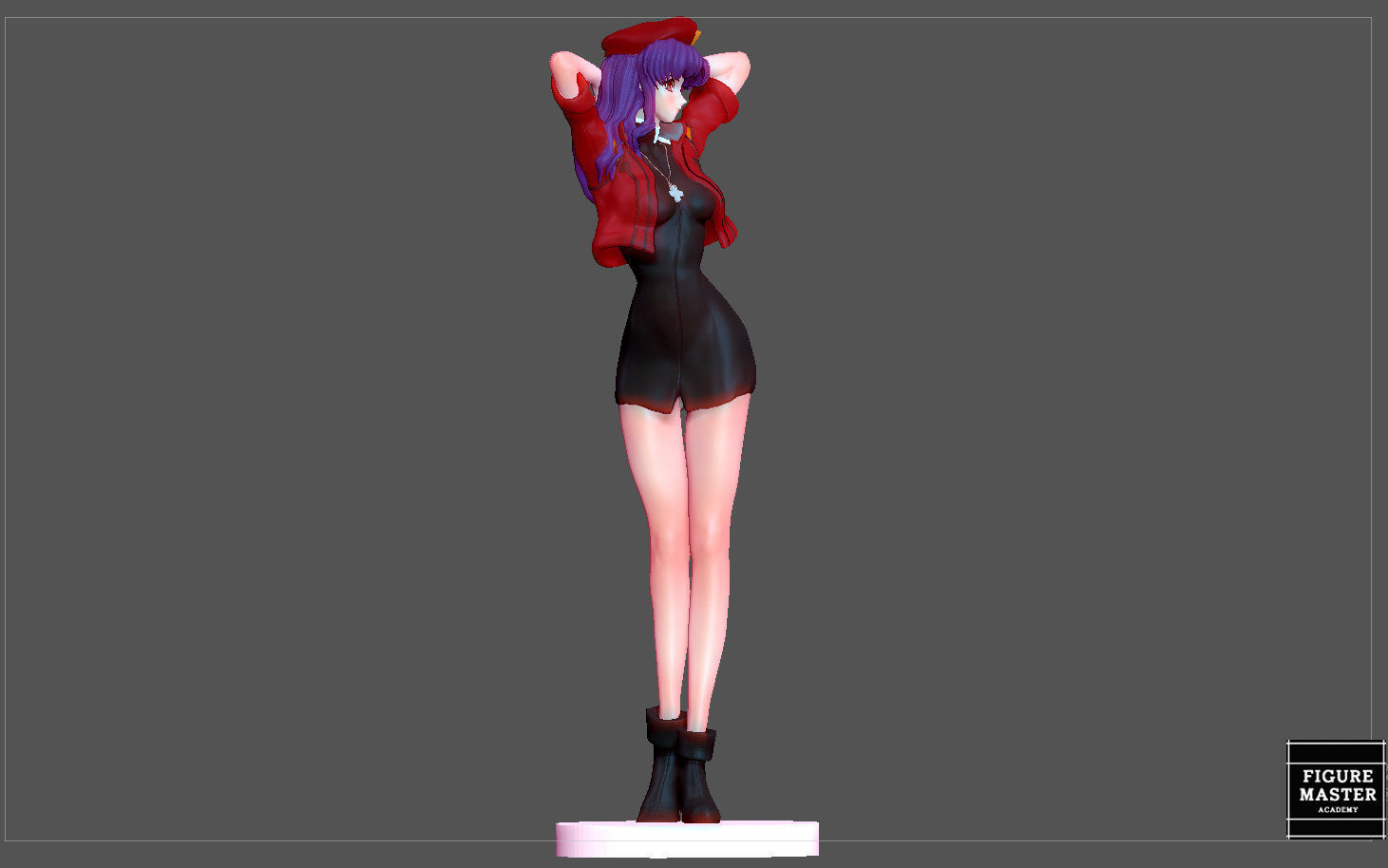 MISATO KATSURAGI UNIFORM VERSION EVANGELION ANIME GIRL CHARACTER 3D print model_6