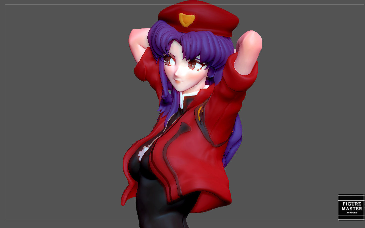MISATO KATSURAGI UNIFORM VERSION EVANGELION ANIME GIRL CHARACTER 3D print model_28