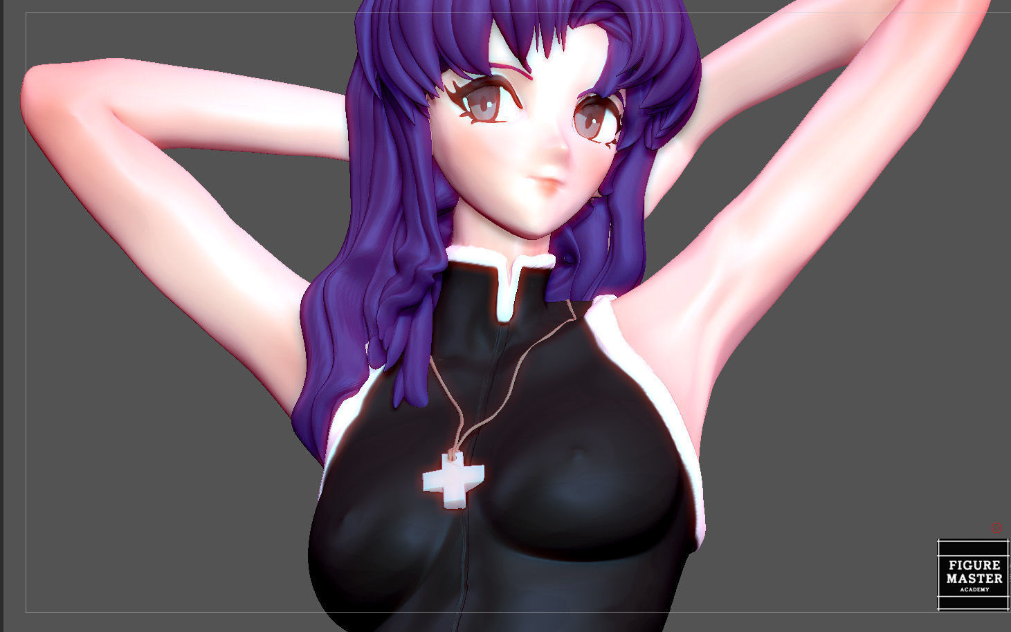 MISATO KATSURAGI UNIFORM VERSION EVANGELION ANIME GIRL CHARACTER 3D print model_39