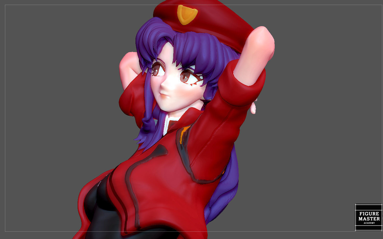 MISATO KATSURAGI UNIFORM VERSION EVANGELION ANIME GIRL CHARACTER 3D print model_31