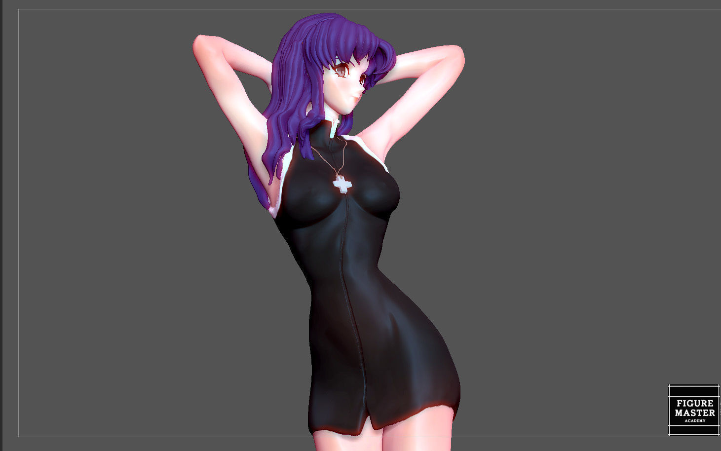 MISATO KATSURAGI UNIFORM VERSION EVANGELION ANIME GIRL CHARACTER 3D print model_37