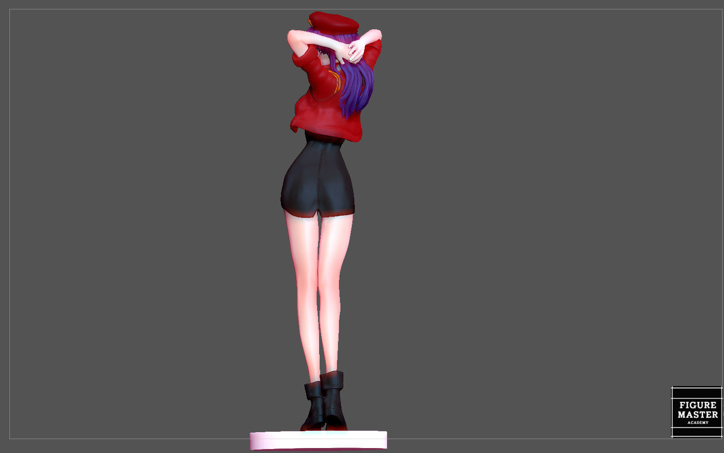 MISATO KATSURAGI UNIFORM VERSION EVANGELION ANIME GIRL CHARACTER 3D print model_9