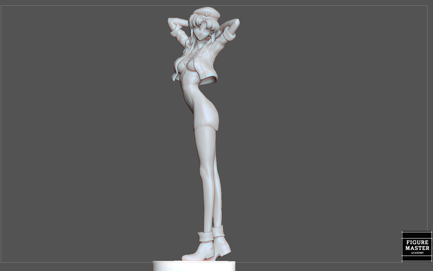 MISATO KATSURAGI UNIFORM VERSION EVANGELION ANIME GIRL CHARACTER 3D print model_42