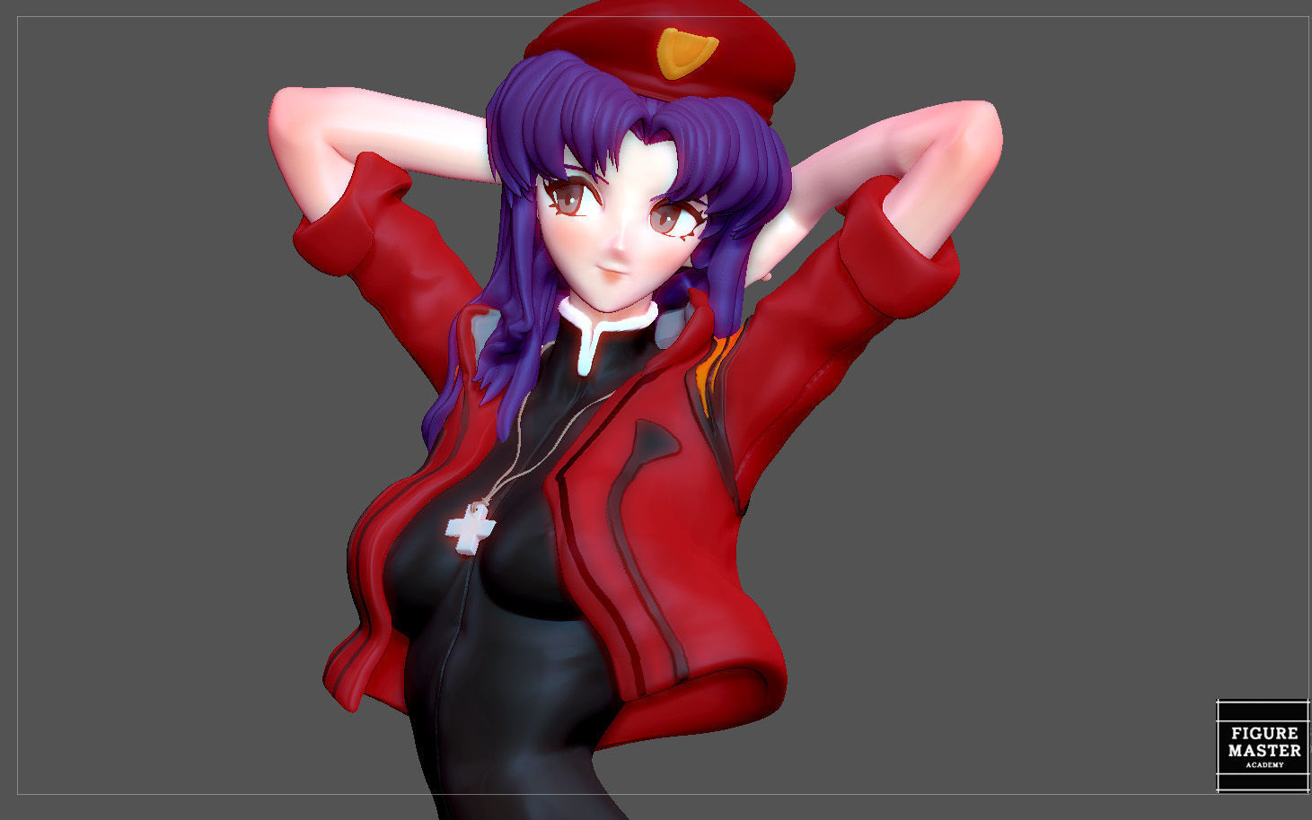MISATO KATSURAGI UNIFORM VERSION EVANGELION ANIME GIRL CHARACTER 3D print model_21