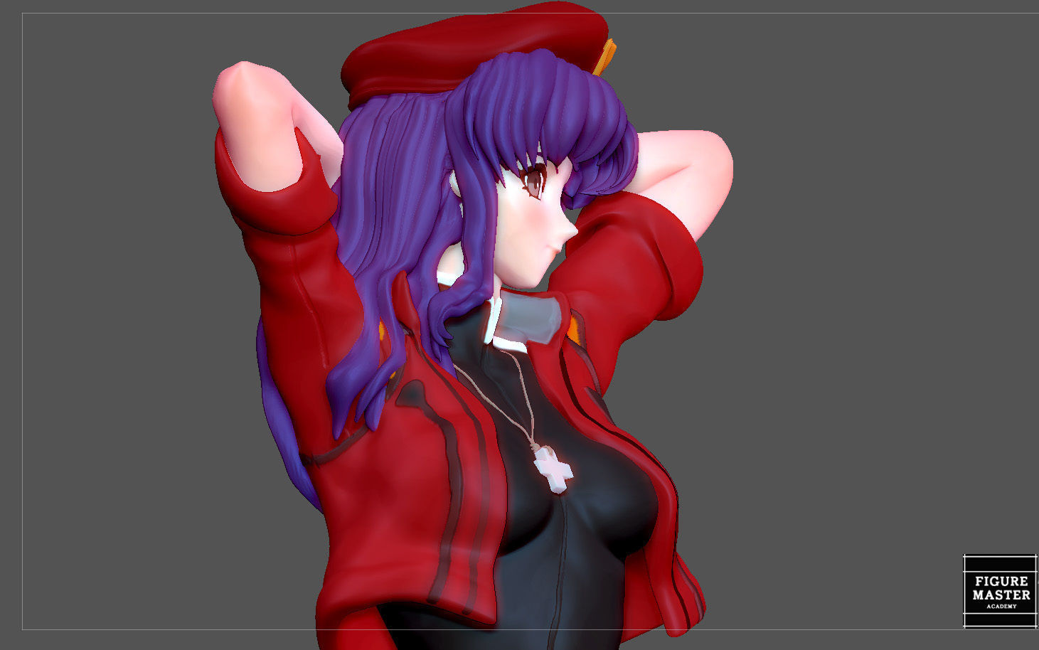 MISATO KATSURAGI UNIFORM VERSION EVANGELION ANIME GIRL CHARACTER 3D print model_32