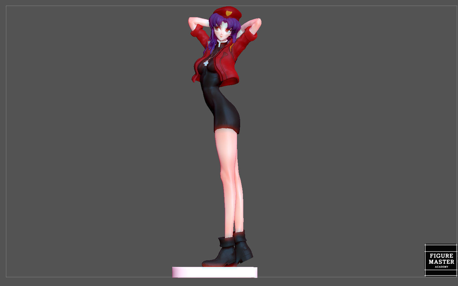 MISATO KATSURAGI UNIFORM VERSION EVANGELION ANIME GIRL CHARACTER 3D print model_4