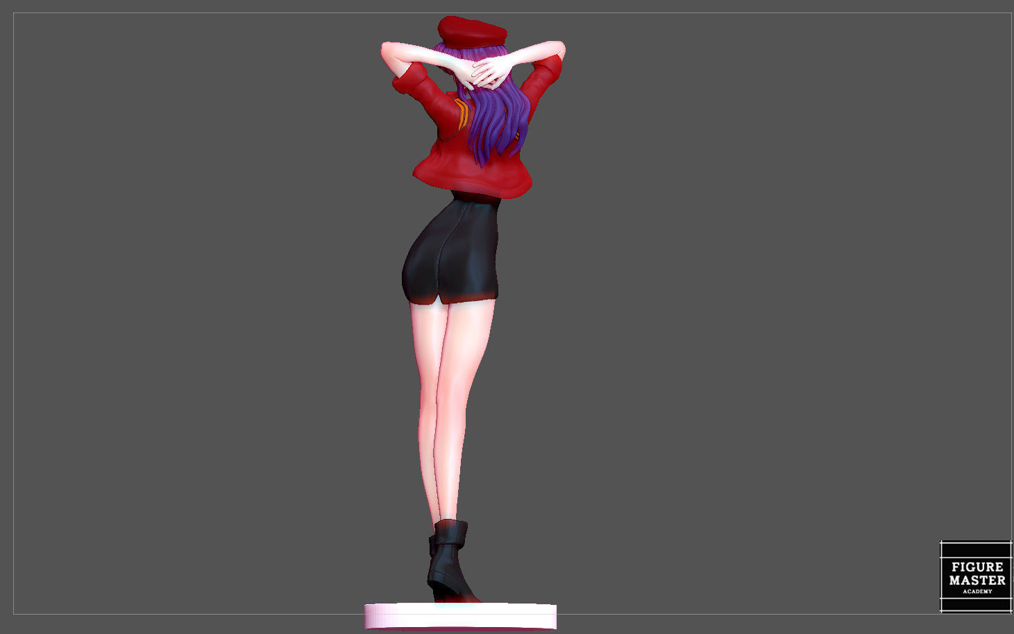 MISATO KATSURAGI UNIFORM VERSION EVANGELION ANIME GIRL CHARACTER 3D print model_10