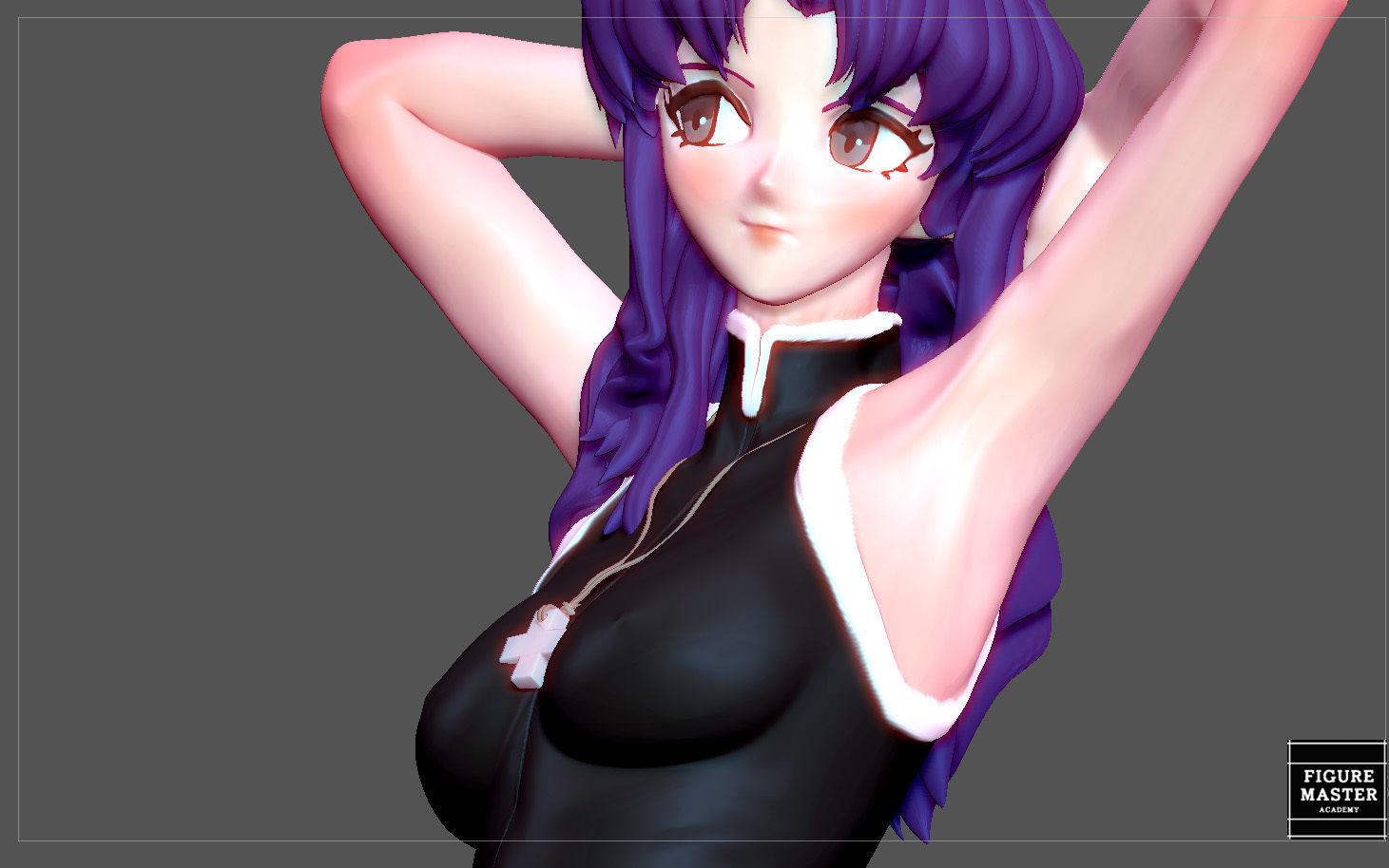 MISATO KATSURAGI UNIFORM VERSION EVANGELION ANIME GIRL CHARACTER 3D print model_38