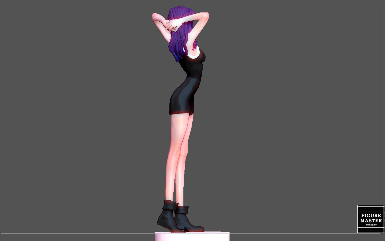 MISATO KATSURAGI UNIFORM VERSION EVANGELION ANIME GIRL CHARACTER 3D print model_34