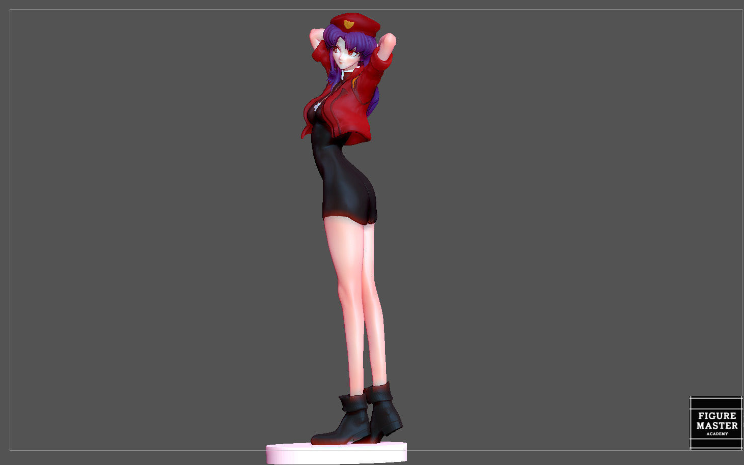 MISATO KATSURAGI UNIFORM VERSION EVANGELION ANIME GIRL CHARACTER 3D print model_7