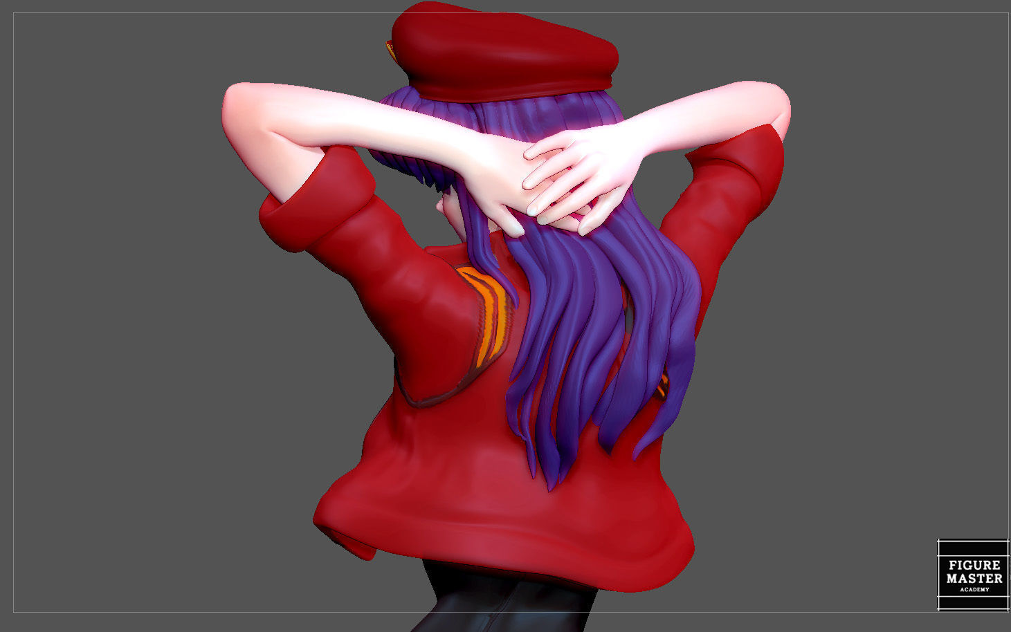 MISATO KATSURAGI UNIFORM VERSION EVANGELION ANIME GIRL CHARACTER 3D print model_26