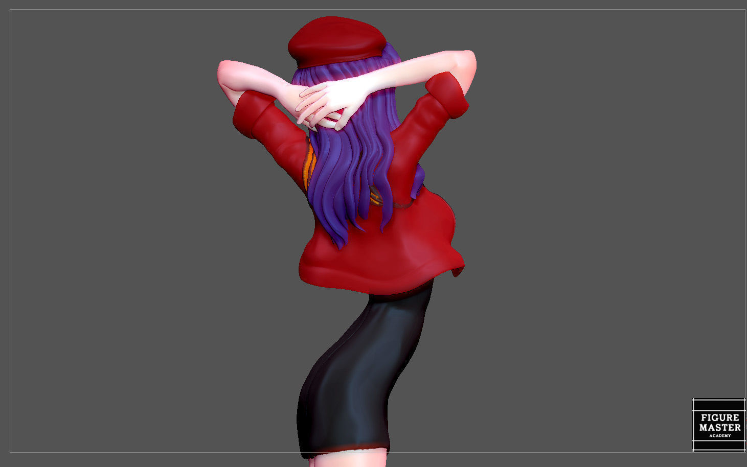 MISATO KATSURAGI UNIFORM VERSION EVANGELION ANIME GIRL CHARACTER 3D print model_18