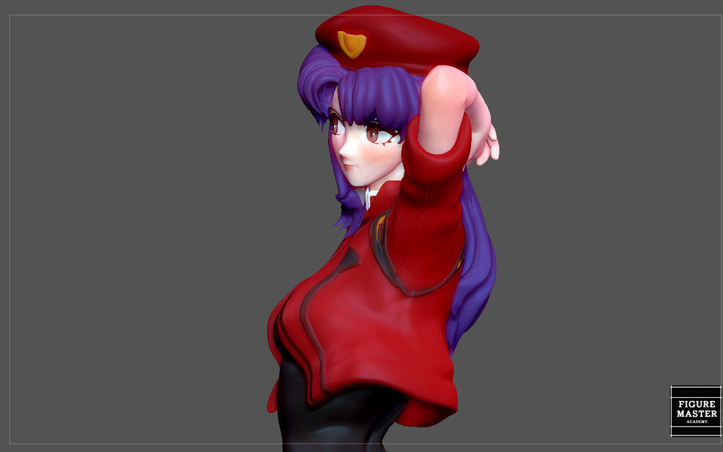 MISATO KATSURAGI UNIFORM VERSION EVANGELION ANIME GIRL CHARACTER 3D print model_27