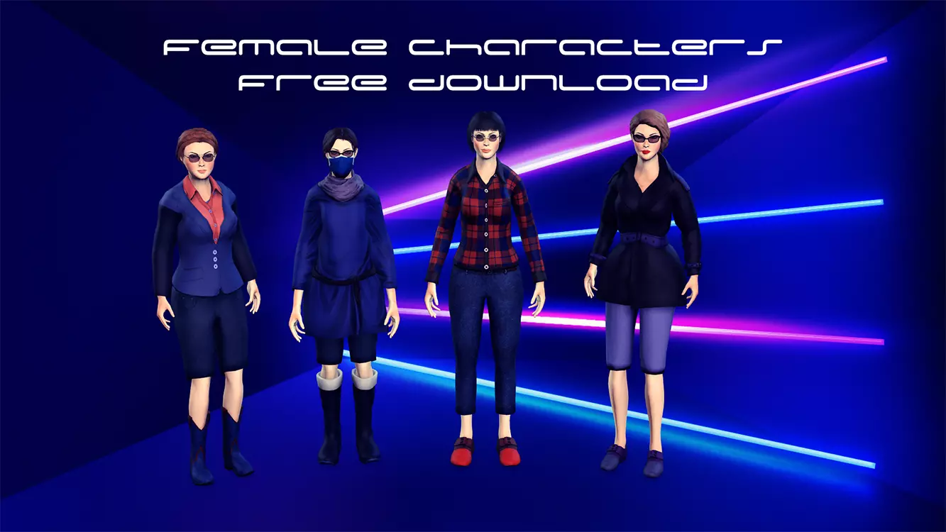Free Female Characters Free 3D model