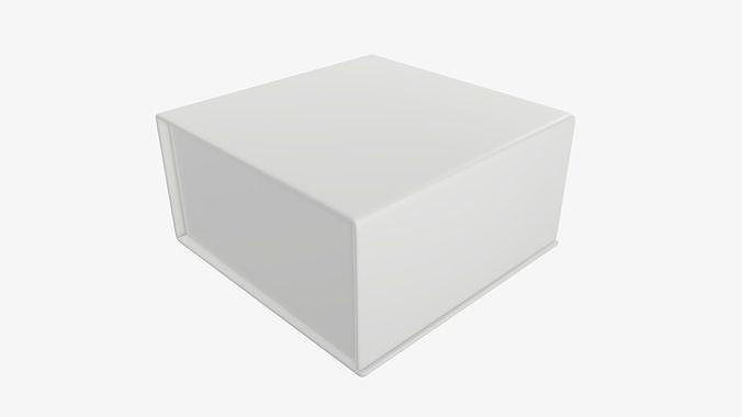 Magnetic cardboard gift box 02 3D model