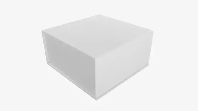 Magnetic cardboard gift box 02 3D model
