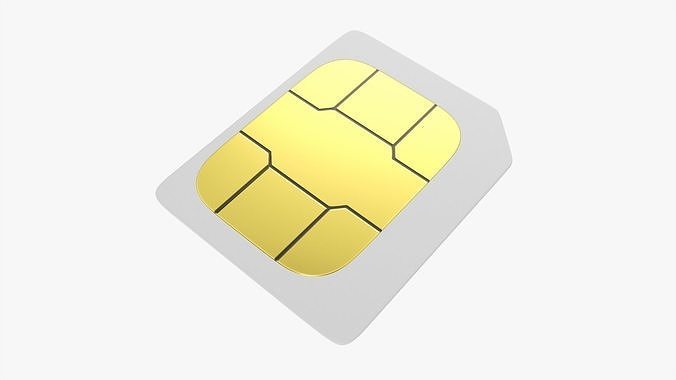 GSM SIM card 03 3D model