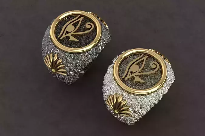 EYE OF HORUS RING FOR MAN