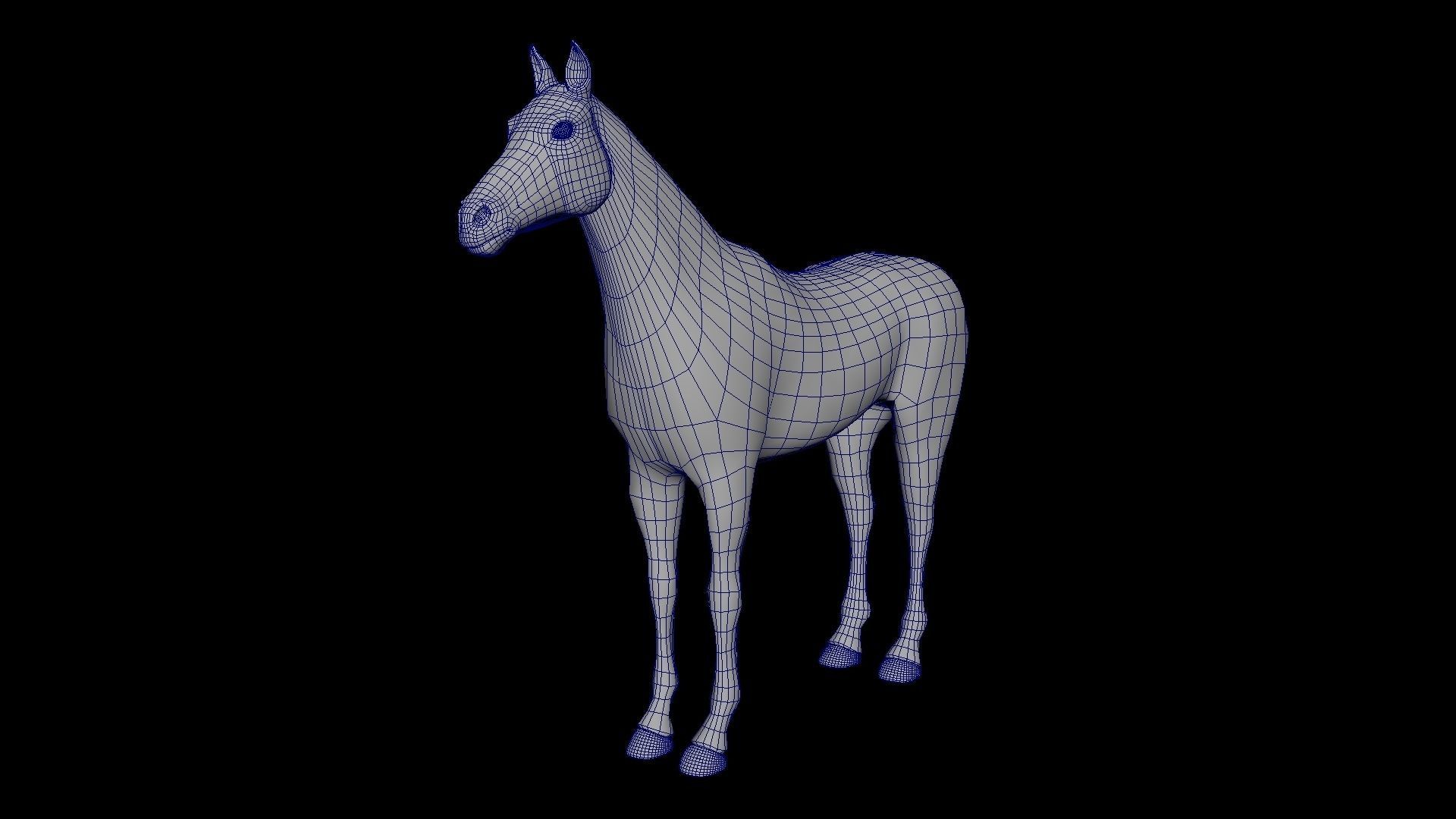 Horse 3D model Low-poly 3D model_9