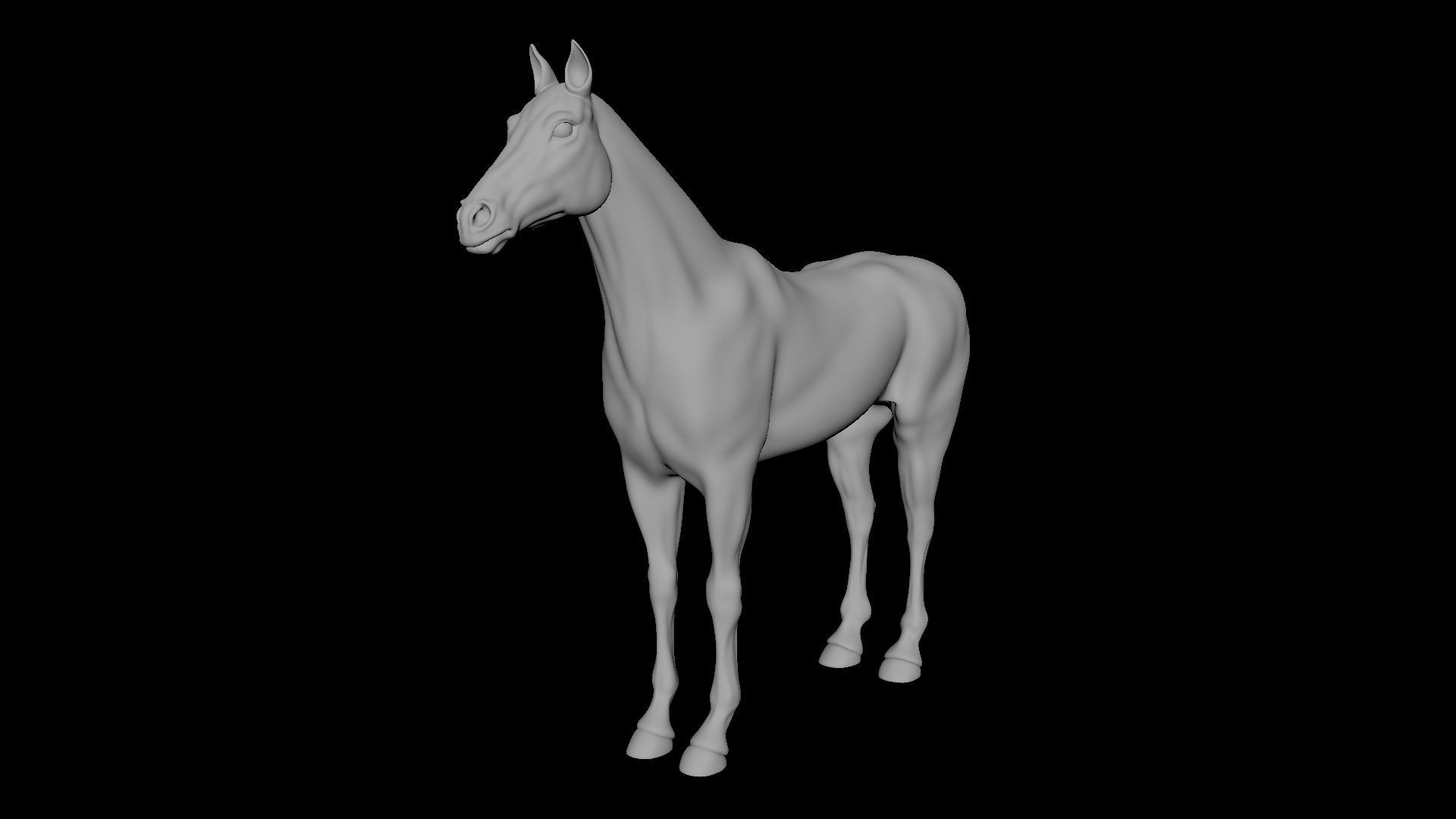 Horse 3D model Low-poly 3D model_6